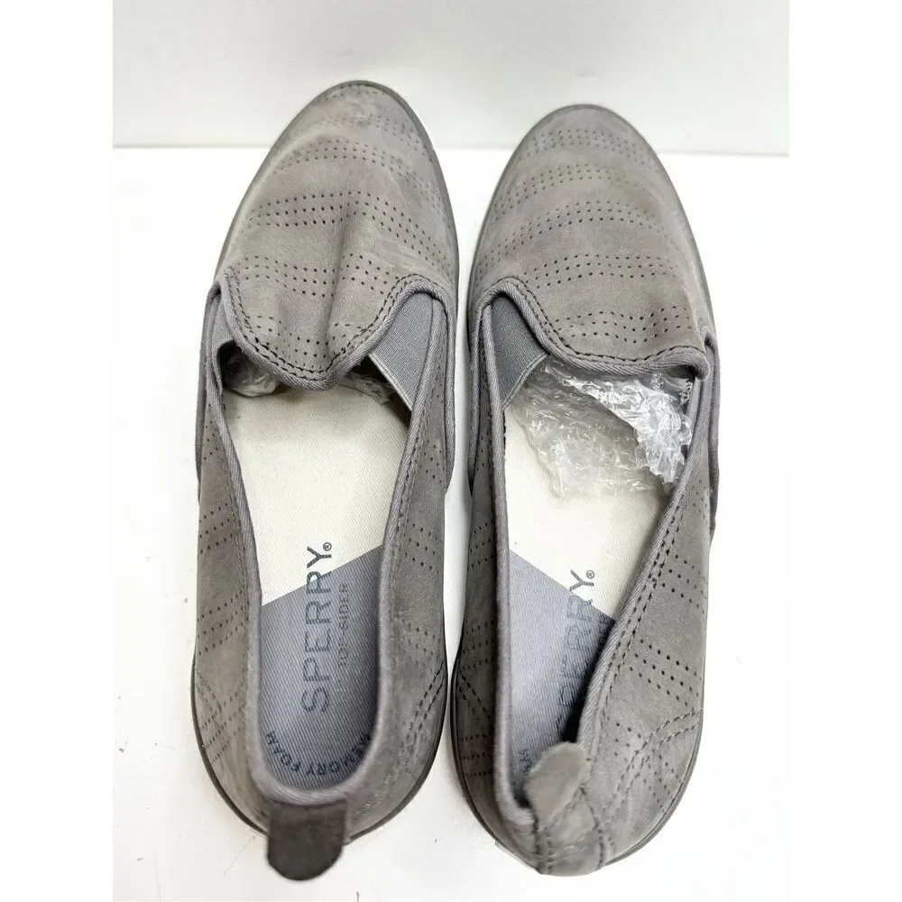 Sperry Sneakers‎ Womens Size 6 Gray Slip On Sailor Twin Core Memory Foam Casual